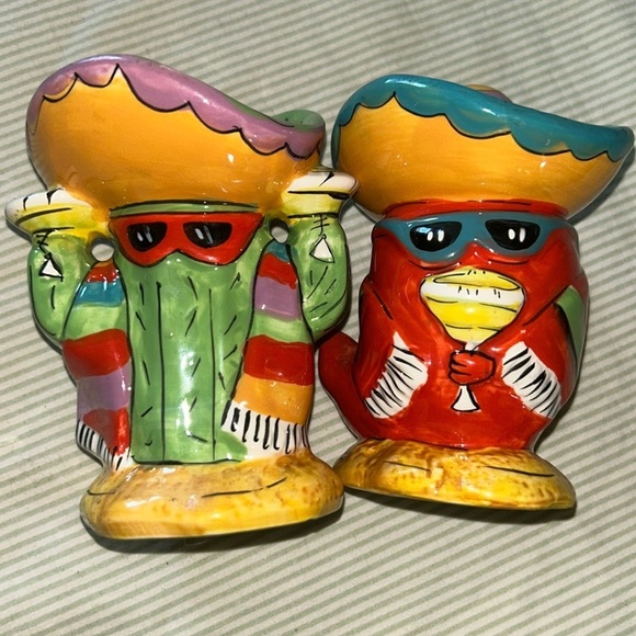Other - Mexican Folk Art Ceramic Cactus Salt Shaker 4 in.